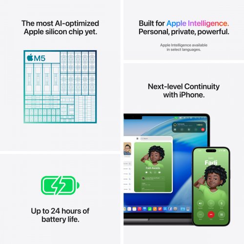 Ноутбук Apple MacBook Pro 14" M5 24/1TB 2025 (MDE34UA/A) Space Black купить в Украине: Киев, Днепр, Харьков, Одесса  | Низкая цена, отзывы, характеристики от TELEMART фото