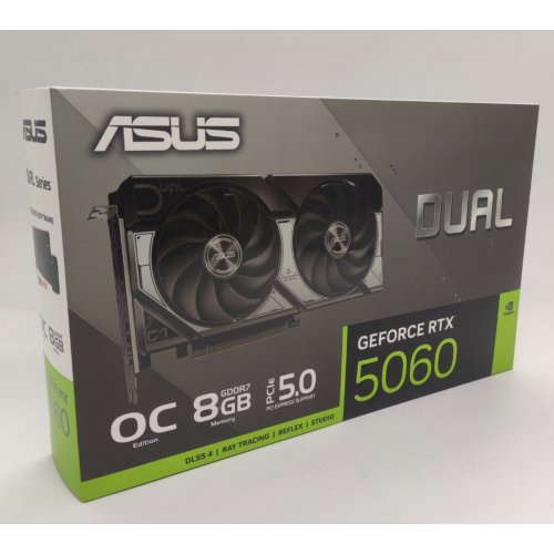 Відеокарта Asus Dual GeForce RTX 5060 OC 8192MB (DUAL-RTX5060-O8G) (Відновлено продавцем, 825790) купити в Україні: Київ, Львів, Хмельницький, Тернопіль | Перевірка сумісності, низька ціна, відгуки, характеристики від TELEMART фото