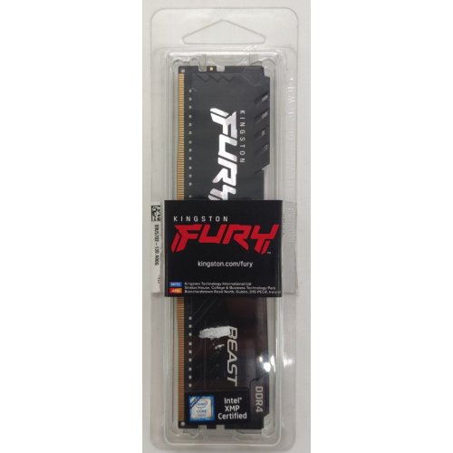 Озу Kingston DDR4 8GB 3200Mhz FURY Beast Black (KF432C16BB/8) (Восстановлено продавцом, 825870) купить в Украине: Киев, Днепр, Харьков, Одесса  | Проверка совместимости, низкая цена, отзывы, характеристики от TELEMART фото