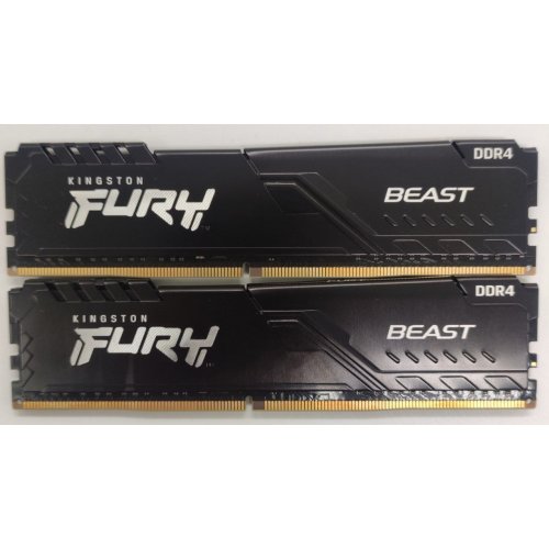 Озп Kingston DDR4 32GB (2x16GB) 3600Mhz FURY Beast Black (KF436C18BBK2/32) (Відновлено продавцем, 825888) купити в Україні: Київ, Львів, Хмельницький, Тернопіль | Перевірка сумісності, низька ціна, відгуки, характеристики від TELEMART фото