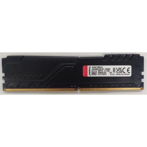 Озп Kingston DDR4 8GB 3600Mhz FURY Beast Black (KF436C17BB/8) (Відновлено продавцем, 825889) купити в Україні: Київ, Львів, Хмельницький, Тернопіль | Перевірка сумісності, низька ціна, відгуки, характеристики від TELEMART фото