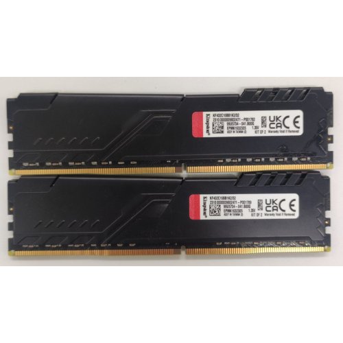 Озп Kingston DDR4 32GB (2x16GB) 3200Mhz FURY Beast Black (KF432C16BB1K2/32) (Відновлено продавцем, 825895) купити в Україні: Київ, Львів, Хмельницький, Тернопіль | Перевірка сумісності, низька ціна, відгуки, характеристики від TELEMART фото