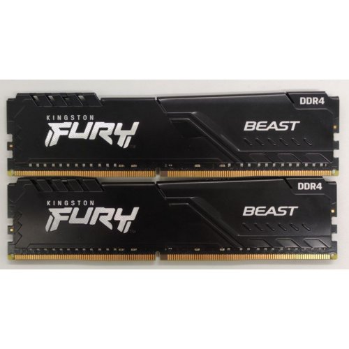 Озп Kingston DDR4 32GB (2x16GB) 3200Mhz FURY Beast Black (KF432C16BB1K2/32) (Відновлено продавцем, 825944) купити в Україні: Київ, Львів, Хмельницький, Тернопіль | Перевірка сумісності, низька ціна, відгуки, характеристики від TELEMART фото