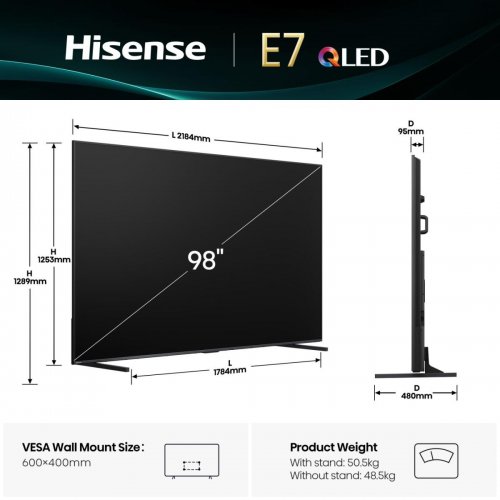 Телевізор Hisense 85" 85A6Q Black купити в Україні: Київ, Львів, Хмельницький, Тернопіль, Івано-Франківськ | Низька ціна, відгуки, характеристики від TELEMART фото