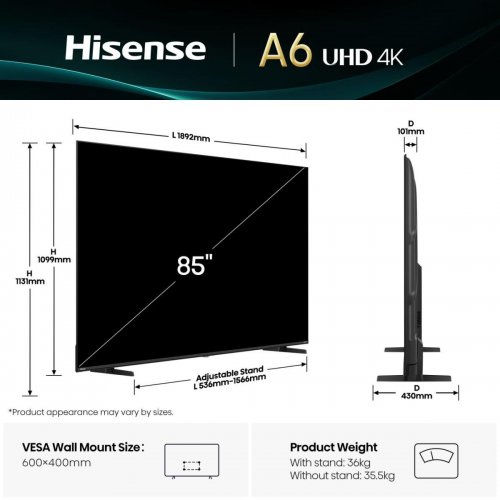 Телевізор Hisense 98" 98E7Q Black купити в Україні: Київ, Львів, Хмельницький, Тернопіль, Івано-Франківськ | Низька ціна, відгуки, характеристики від TELEMART фото