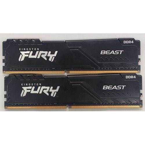 Озу Kingston DDR4 16GB (2x8GB) 3200Mhz FURY Beast Black (KF432C16BBK2/16) (Восстановлено продавцом, 826202) купить в Украине: Киев, Днепр, Харьков, Одесса  | Проверка совместимости, низкая цена, отзывы, характеристики от TELEMART фото
