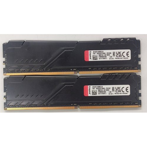 Озу Kingston DDR4 16GB (2x8GB) 3200Mhz FURY Beast Black (KF432C16BBK2/16) (Восстановлено продавцом, 826202) купить в Украине: Киев, Днепр, Харьков, Одесса  | Проверка совместимости, низкая цена, отзывы, характеристики от TELEMART фото