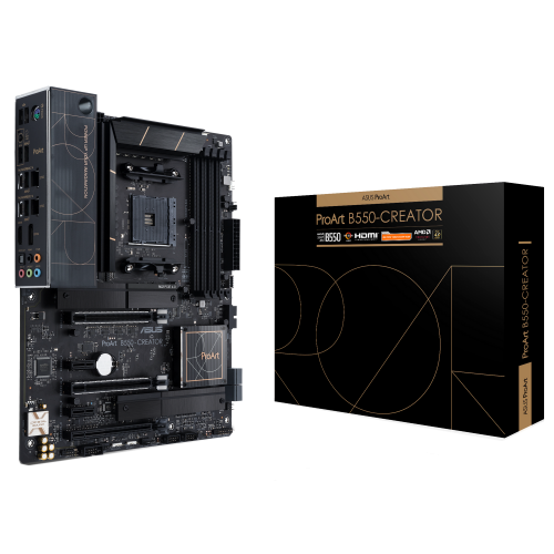 Материнська плата Asus ProArt B550-CREATOR (sAM4, AMD B550) (Відновлено продавцем, 826204) купити в Україні: Київ, Львів, Хмельницький, Тернопіль, Івано-Франківськ | Перевірка сумісності, низька ціна, відгуки, характеристики від TELEMART фото