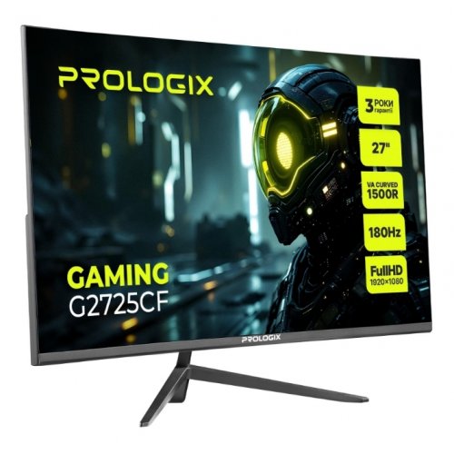 Монітор Prologix 27" Gaming G2725CF Black купити в Україні: Київ, Львів, Хмельницький, Тернопіль | Низька ціна, відгуки, характеристики від TELEMART фото