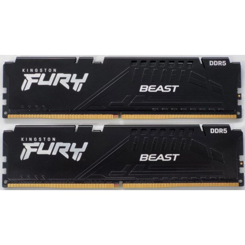 Озу Kingston DDR5 64GB (2x32GB) 5200Mhz FURY Beast Black (KF552C36BBEK2-64) (Восстановлено продавцом, 826331) купить в Украине: Киев, Днепр, Харьков, Одесса  | Проверка совместимости, низкая цена, отзывы, характеристики от TELEMART фото