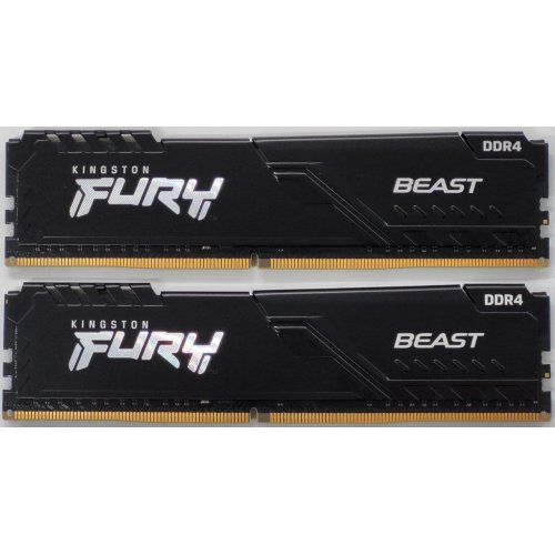 Озп Kingston DDR4 32GB (2x16GB) 3600Mhz FURY Beast Black (KF436C18BBK2/32) (Відновлено продавцем, 826334) купити в Україні: Київ, Львів, Хмельницький, Тернопіль | Перевірка сумісності, низька ціна, відгуки, характеристики від TELEMART фото