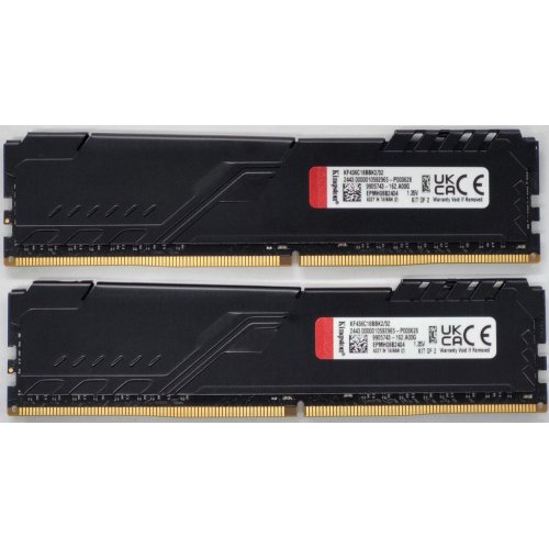Озп Kingston DDR4 32GB (2x16GB) 3600Mhz FURY Beast Black (KF436C18BBK2/32) (Відновлено продавцем, 826334) купити в Україні: Київ, Львів, Хмельницький, Тернопіль | Перевірка сумісності, низька ціна, відгуки, характеристики від TELEMART фото