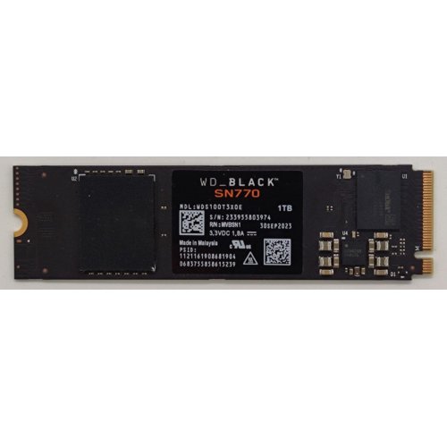 Ssd-диск Western Digital Black SN770 1TB M.2 (2280 PCI-E) NVMe x4 (WDS100T3X0E) (Відновлено продавцем, 826335) купити в Україні: Київ, Львів, Хмельницький, Тернопіль, Івано-Франківськ | Перевірка сумісності, низька ціна, відгуки, характеристики від TELEMART фото