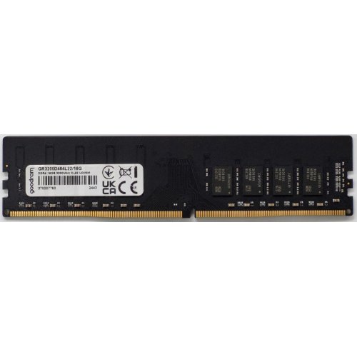 Озп GoodRAM DDR4 16GB 3200Mhz (GR3200D464L22/16G) (Відновлено продавцем, 826336) купити в Україні: Київ, Львів, Хмельницький, Тернопіль | Перевірка сумісності, низька ціна, відгуки, характеристики від TELEMART фото