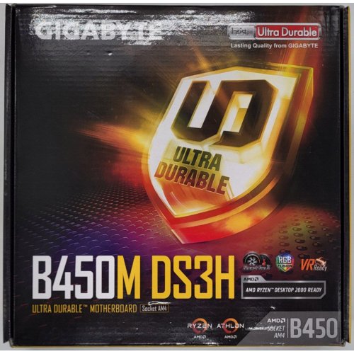 Материнська плата Gigabyte B450M DS3H (sAM4, AMD B450) (Відновлено продавцем, 826346) купити в Україні: Київ, Львів, Хмельницький, Тернопіль, Івано-Франківськ | Перевірка сумісності, низька ціна, відгуки, характеристики від TELEMART фото