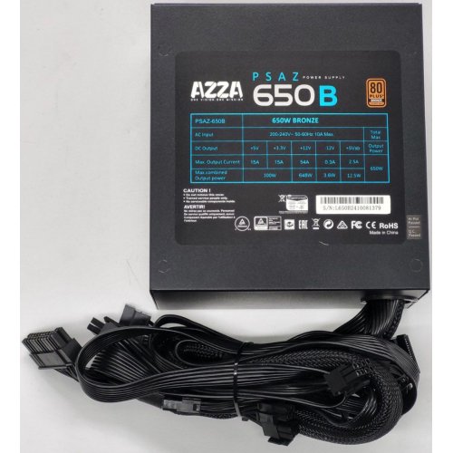 Блок питания Azza 650W (PSAZ-650W) (Восстановлено продавцом, 826360) купить в Украине: Киев, Днепр, Харьков, Одесса  | Проверка совместимости, низкая цена, отзывы, характеристики от TELEMART фото