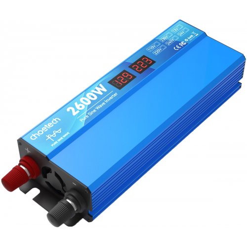 Інвертор Choetech 1300W (CJ2600Q-V2) купити в Україні: Київ, Львів, Хмельницький, Тернопіль, Івано-Франківськ | Низька ціна, відгуки, характеристики від TELEMART фото
