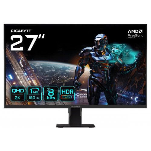 Уценка монитор Gigabyte 27" GS27QA Black (Повреждена упаковка, 826537) купить в Украине: Киев, Днепр, Харьков, Одесса  | Низкая цена, отзывы, характеристики от TELEMART фото