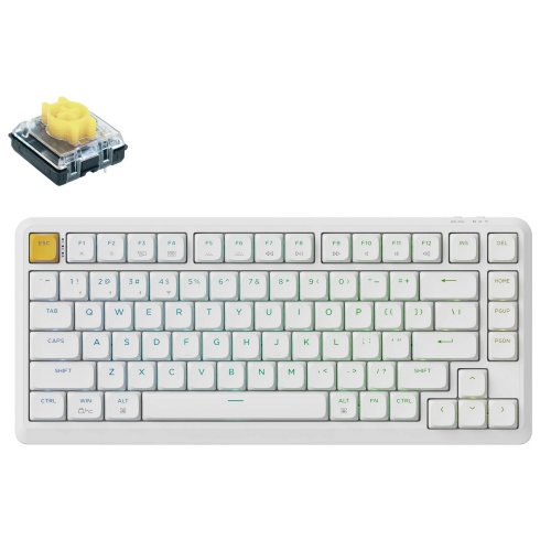 Клавіатура Keychron J1 82 Key RGB Hot-Swap Banana Switch (J1-Q4-UA) White купити в Україні: Київ, Львів, Хмельницький, Тернопіль, Івано-Франківськ | Низька ціна, відгуки, характеристики від TELEMART фото