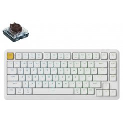 Клавіатура Keychron J1 82 Key RGB Hot-Swap Brown Switch (J1-Q3-UA) White