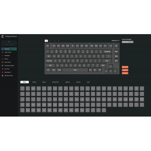 Клавіатура Keychron J1 82 Key RGB Hot-Swap Brown Switch (J1-H3-UA) Black купити в Україні: Київ, Львів, Хмельницький, Тернопіль, Івано-Франківськ | Низька ціна, відгуки, характеристики від TELEMART фото