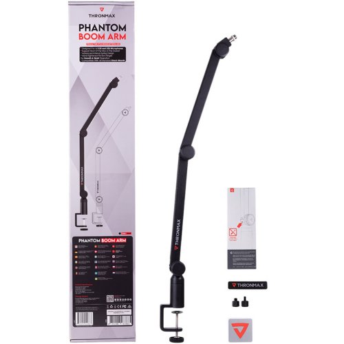 Стійка-пантограф Thronmax Phantom S4 (S4THRONMAX) Black купити в Україні: Київ, Львів, Хмельницький, Тернопіль, Івано-Франківськ | Низька ціна, відгуки, характеристики від TELEMART фото