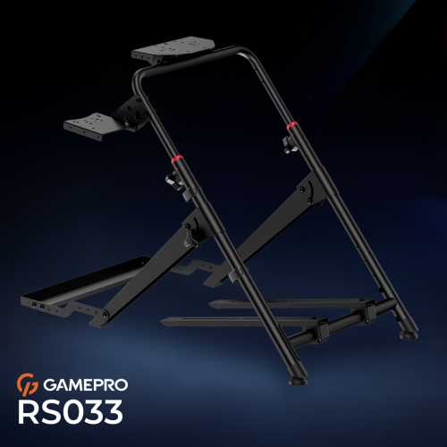 Стенд для крепления руля, коробки передач и педалей GamePro RS033 Black купить в Украине: Киев, Днепр, Харьков, Одесса  | Низкая цена, отзывы, характеристики от TELEMART фото