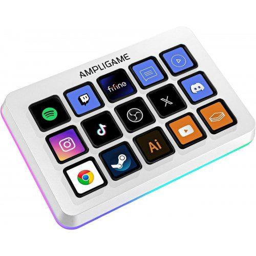 Контролер для стрімінга Fifine Stream Deck D6 White купити в Україні: Київ, Львів, Хмельницький, Тернопіль, Івано-Франківськ | Низька ціна, відгуки, характеристики від TELEMART фото