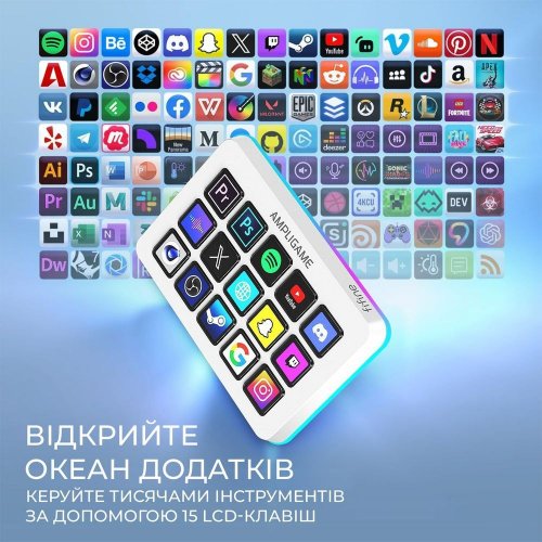 Контролер для стрімінга Fifine Stream Deck D6 White купити в Україні: Київ, Львів, Хмельницький, Тернопіль, Івано-Франківськ | Низька ціна, відгуки, характеристики від TELEMART фото