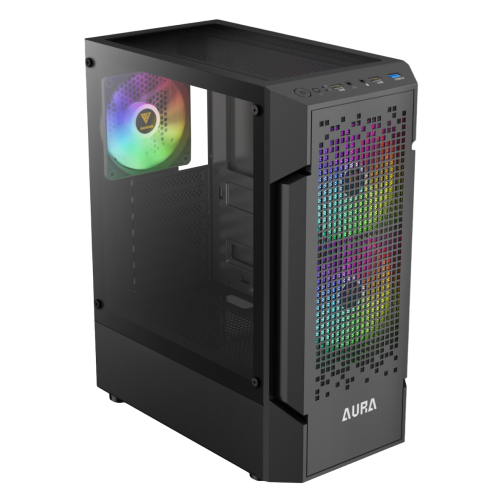 Корпус Gamdias AURA GC7 ARGB Tempered Glass без БП (4711514500677) Black (Восстановлено продавцом, 826650) купить в Украине: Киев, Днепр, Харьков, Одесса  | Проверка совместимости, низкая цена, отзывы, характеристики от TELEMART фото
