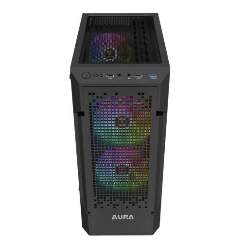 Корпус Gamdias AURA GC7 ARGB Tempered Glass без БП (4711514500677) Black (Восстановлено продавцом, 826650) купить в Украине: Киев, Днепр, Харьков, Одесса  | Проверка совместимости, низкая цена, отзывы, характеристики от TELEMART фото