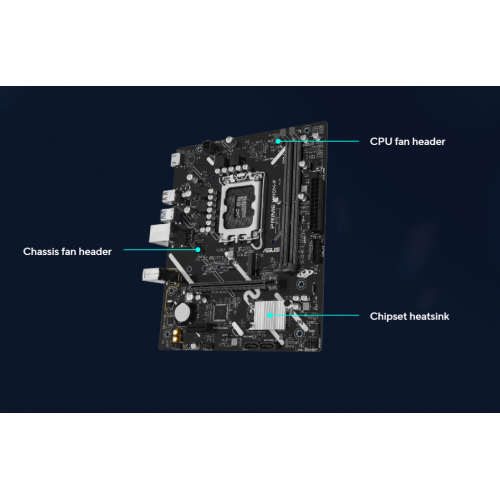 Материнська плата Asus PRIME H610M-F-CSM (s1700, Intel H610) купити в Україні: Київ, Львів, Хмельницький, Тернопіль, Івано-Франківськ | Перевірка сумісності, низька ціна, відгуки, характеристики від TELEMART фото