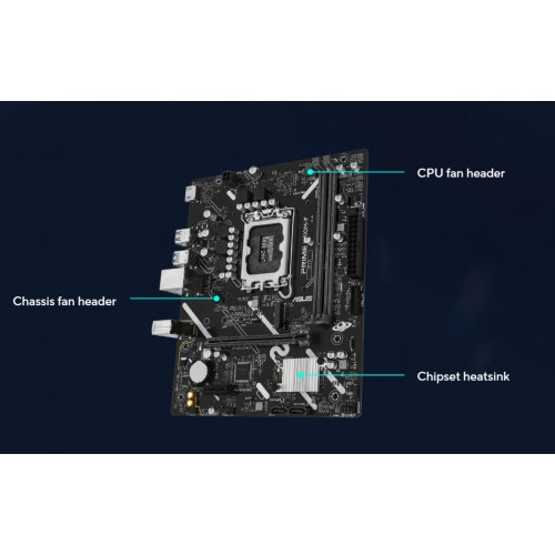 Материнська плата Asus PRIME H610M-F (s1700, Intel H610) купити в Україні: Київ, Львів, Хмельницький, Тернопіль, Івано-Франківськ | Перевірка сумісності, низька ціна, відгуки, характеристики від TELEMART фото