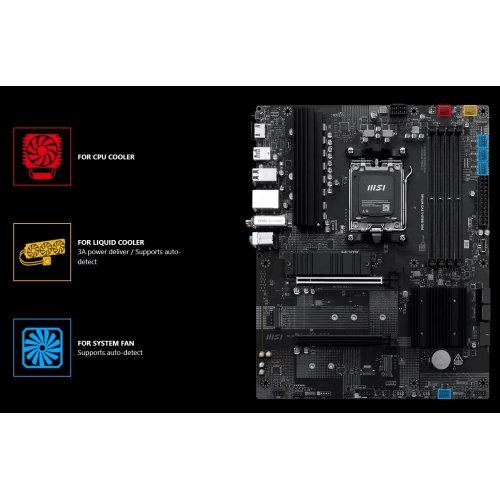 Материнская плата MSI PRO B840-S EVO WIFI6E (sAM5, AMD B840) купить в Украине: Киев, Днепр, Харьков, Одесса  | Проверка совместимости, низкая цена, отзывы, характеристики от TELEMART фото