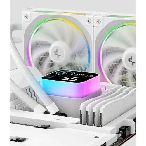 Готовая СВО Deepcool LQ360 ULTRA ARGB (R-LQ360-WHASMC-G-1) White купить в Украине: Киев, Днепр, Харьков, Одесса  | Проверка совместимости, низкая цена, отзывы, характеристики от TELEMART фото