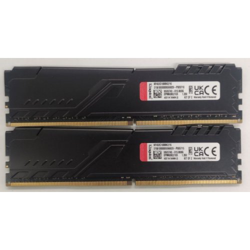 Озу Kingston DDR4 16GB (2x8GB) 3200Mhz FURY Beast Black (KF432C16BBK2/16) (Восстановлено продавцом, 826691) купить в Украине: Киев, Днепр, Харьков, Одесса  | Проверка совместимости, низкая цена, отзывы, характеристики от TELEMART фото