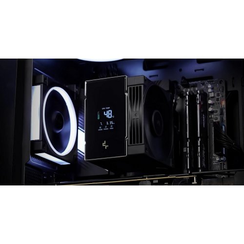 Кулер Deepcool AK700 DIGITAL NYX (R-AK700-BKNNMN-GJD-1) Black купити в Україні: Київ, Львів, Хмельницький, Тернопіль, Івано-Франківськ | Перевірка сумісності, низька ціна, відгуки, характеристики від TELEMART фото