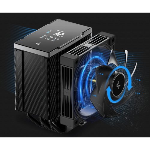Кулер Deepcool AK700 DIGITAL NYX (R-AK700-BKNNMN-GJD-1) Black купити в Україні: Київ, Львів, Хмельницький, Тернопіль, Івано-Франківськ | Перевірка сумісності, низька ціна, відгуки, характеристики від TELEMART фото
