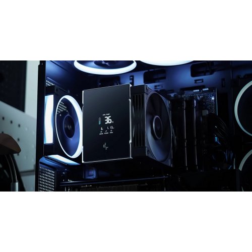 Кулер Deepcool AK500 G2 DIGITAL NYX (R-AK500G2-BKNNMN-GJD-1) Black купить в Украине: Киев, Днепр, Харьков, Одесса  | Проверка совместимости, низкая цена, отзывы, характеристики от TELEMART фото