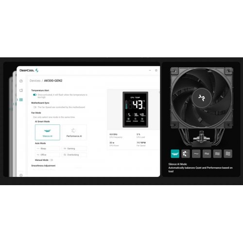 Кулер Deepcool AK500 G2 DIGITAL NYX (R-AK500G2-BKNNMN-GJD-1) Black купить в Украине: Киев, Днепр, Харьков, Одесса  | Проверка совместимости, низкая цена, отзывы, характеристики от TELEMART фото