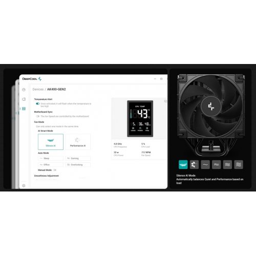 Кулер Deepcool AK400 G2 DIGITAL NYX (R-AK400G2-BKNNMN-GJD-1) Black купить в Украине: Киев, Днепр, Харьков, Одесса  | Проверка совместимости, низкая цена, отзывы, характеристики от TELEMART фото