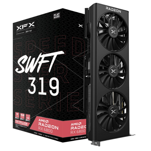 Відеокарта XFX Radeon RX 6800 Speedster SWFT 319 16384MB (RX-68XLAQFD9) (Відновлено продавцем, 826741) купити в Україні: Київ, Львів, Хмельницький, Тернопіль | Перевірка сумісності, низька ціна, відгуки, характеристики від TELEMART фото