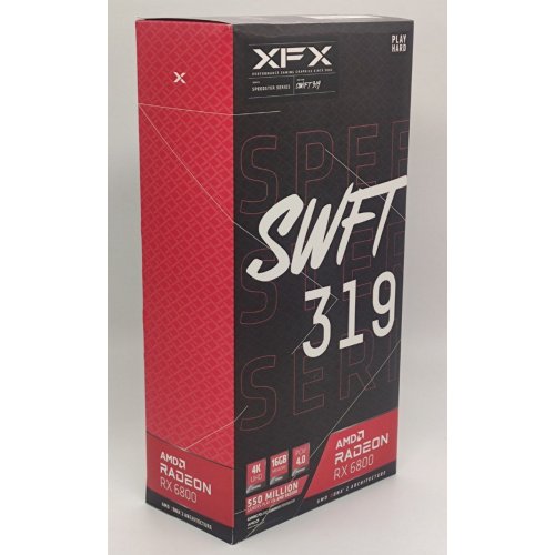 Відеокарта XFX Radeon RX 6800 Speedster SWFT 319 16384MB (RX-68XLAQFD9) (Відновлено продавцем, 826741) купити в Україні: Київ, Львів, Хмельницький, Тернопіль | Перевірка сумісності, низька ціна, відгуки, характеристики від TELEMART фото