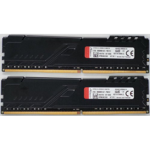 Озу HyperX DDR4 16GB (2x8GB) 2666Mhz Fury Black (HX426C16FB3K2/16) (Восстановлено продавцом, 826742) купить в Украине: Киев, Днепр, Харьков, Одесса  | Проверка совместимости, низкая цена, отзывы, характеристики от TELEMART фото