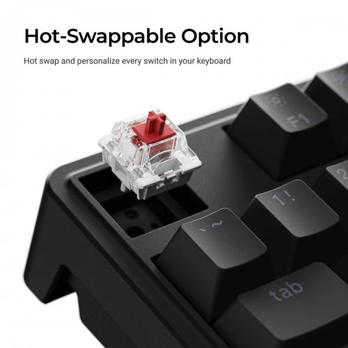 Клавіатура Keychron C3 Pro V2 87 Key RGB Hot-Swap Keychron Super Brown Switch (C3PX-H3-UA) Black купити в Україні: Київ, Львів, Хмельницький, Тернопіль, Івано-Франківськ | Низька ціна, відгуки, характеристики від TELEMART фото