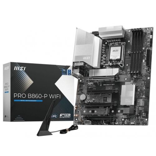 Материнская плата MSI PRO B860-P WIFI (s1851, Intel B860) (Состояние нового, 826972) купить в Украине: Киев, Днепр, Харьков, Одесса  | Проверка совместимости, низкая цена, отзывы, характеристики от TELEMART фото