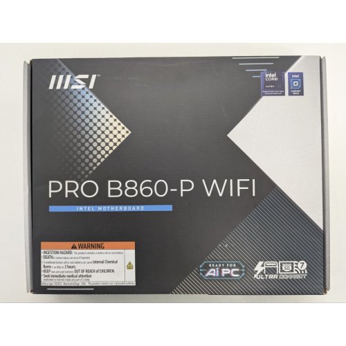 Материнская плата MSI PRO B860-P WIFI (s1851, Intel B860) (Состояние нового, 826972) купить в Украине: Киев, Днепр, Харьков, Одесса  | Проверка совместимости, низкая цена, отзывы, характеристики от TELEMART фото