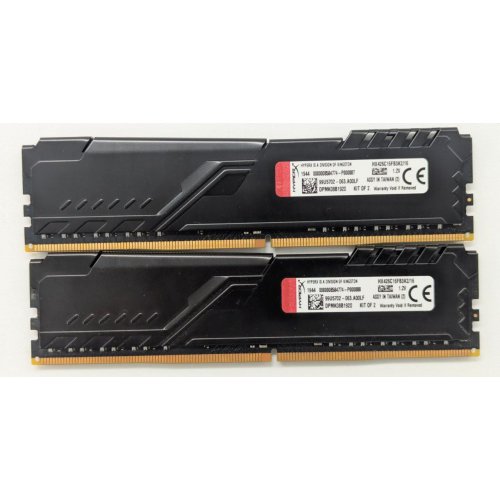 Озп HyperX DDR4 16GB (2x8GB) 2666Mhz Fury Black (HX426C16FB3K2/16) (Відновлено продавцем, 826977) купити в Україні: Київ, Львів, Хмельницький, Тернопіль, Івано-Франківськ | Перевірка сумісності, низька ціна, відгуки, характеристики від TELEMART фото
