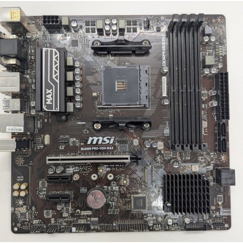 Материнська плата MSI B450M PRO-VDH MAX (sAM4, AMD B450) (Відновлено продавцем, 826978) купити в Україні: Київ, Львів, Хмельницький, Тернопіль, Івано-Франківськ | Перевірка сумісності, низька ціна, відгуки, характеристики від TELEMART фото