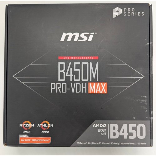 Материнська плата MSI B450M PRO-VDH MAX (sAM4, AMD B450) (Відновлено продавцем, 826978) купити в Україні: Київ, Львів, Хмельницький, Тернопіль, Івано-Франківськ | Перевірка сумісності, низька ціна, відгуки, характеристики від TELEMART фото